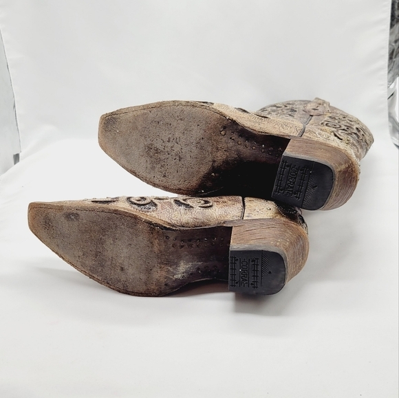 Corral Western women's boots color brown floral detail size 8.5 - Picture 10 of 10